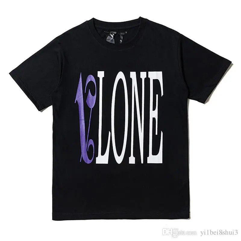 VLONE X PALM ANGELS T-SHIRT PURPLE BLACK Front VLONE X PALM ANGELS T-SHIRT PURPLE BLACK Front