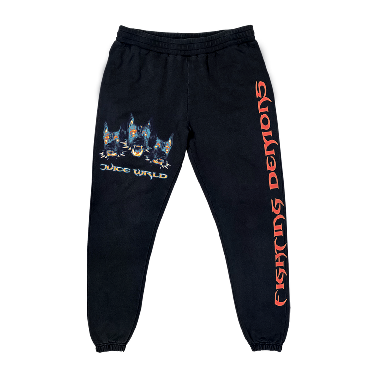 999 Club Juice Wrld Big Dog Sweatpants Black Juice Wrld x Vlone 999 Sweatpants – Black