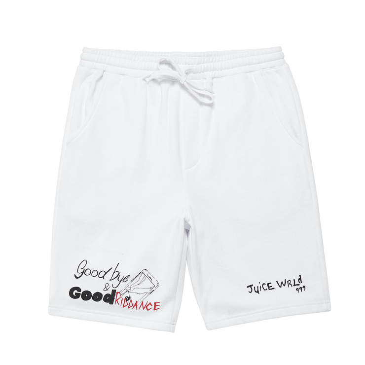 999 Club Juice Wrld Gbgr Shorts White 999 Club Juice Wrld Gbgr Shorts White