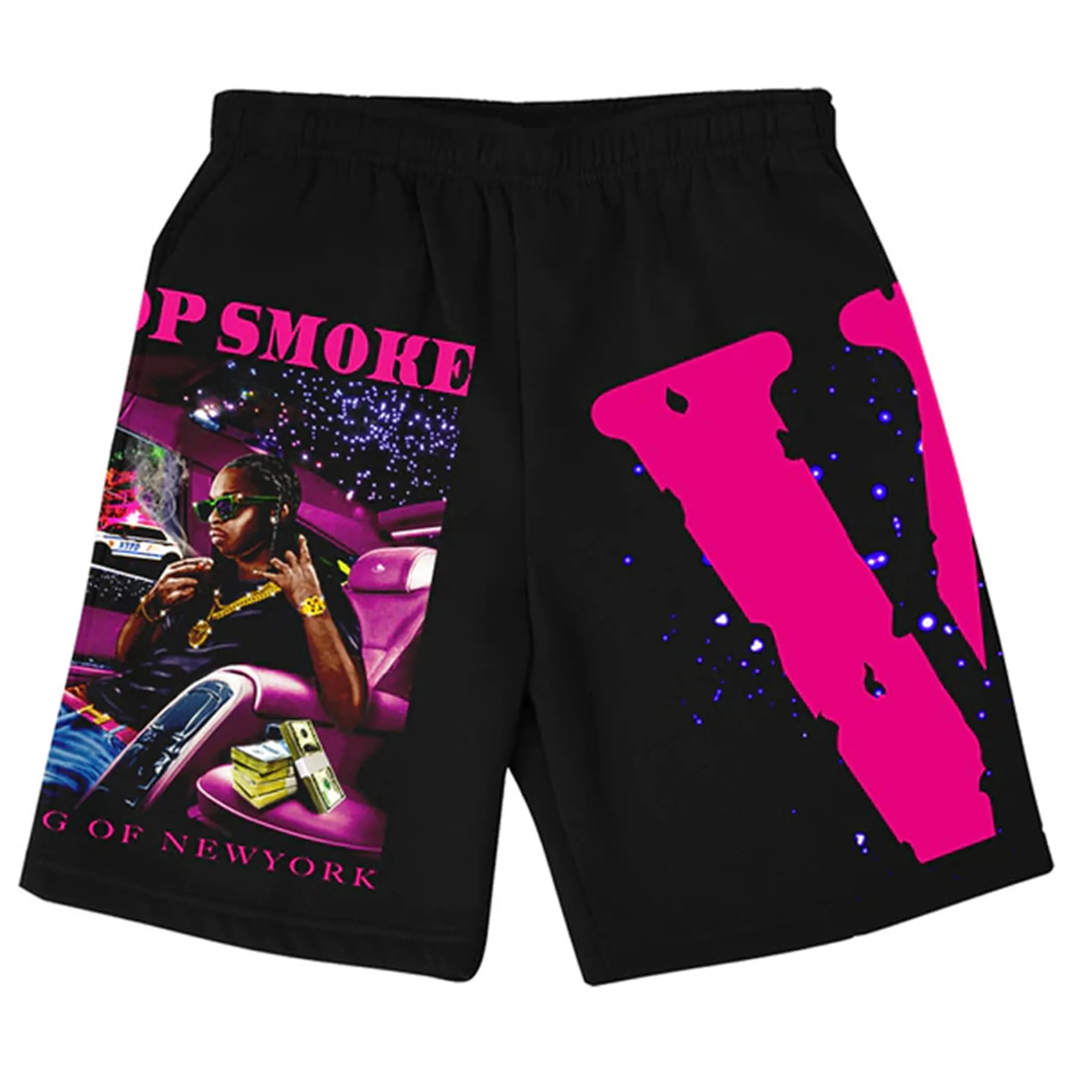Pop Smoke x Vlone King Of NY Black Shorts Pop Smoke x Vlone King Of NY Black Shorts