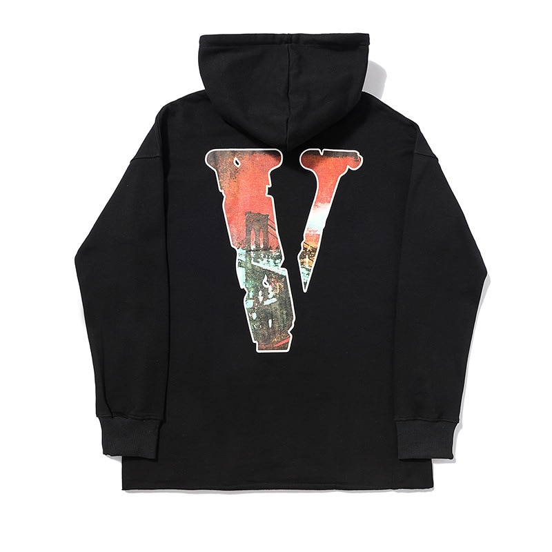 Pop Smoke x Vlone Wraith Hoodie black Pop Smoke x Vlone Wraith Hoodie