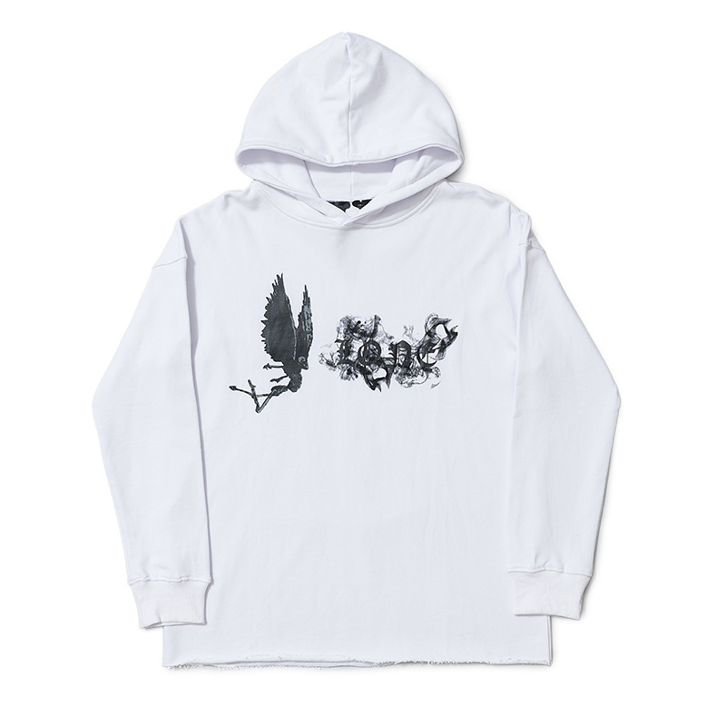 VLONE Friends Winged Demon Grim Hoodie white front VLONE Friends Winged Demon Grim Hoodie white front