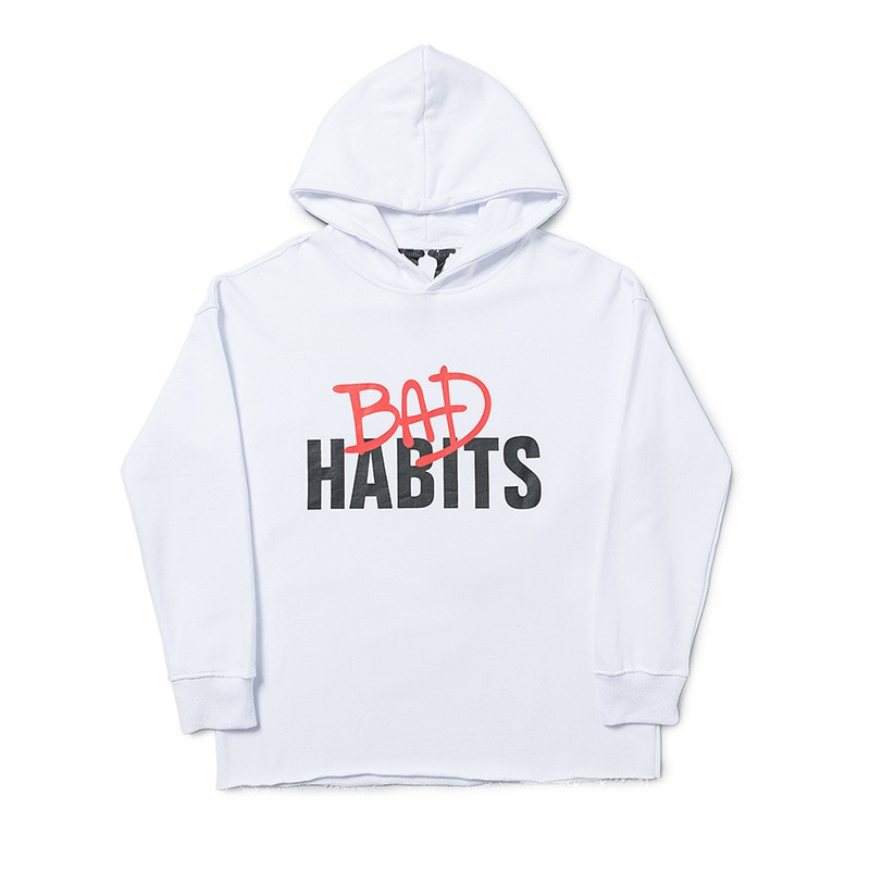 Vlone X Nav Bad Habits Hoodie white Vlone X Nav Bad Habits Hoodie