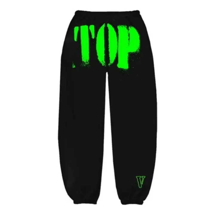 YoungBoy NBA x Vlone Green TOP Black Sweatpants YoungBoy NBA x Vlone Green TOP Black Sweatpants