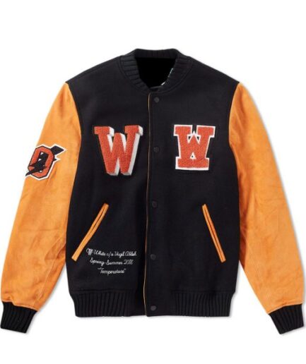 Men’s Off-White Eagle Temp Varsity Jacket Men’s Off-White Eagle Temp Varsity Jacket