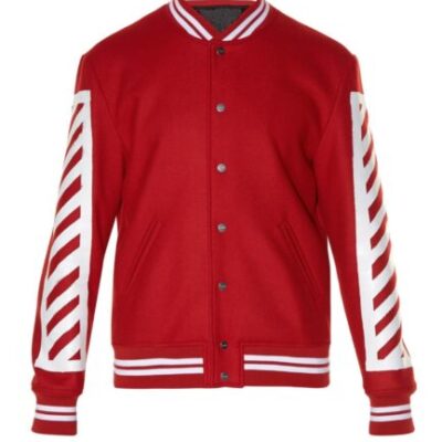 Off-White Red Varsity Jacket