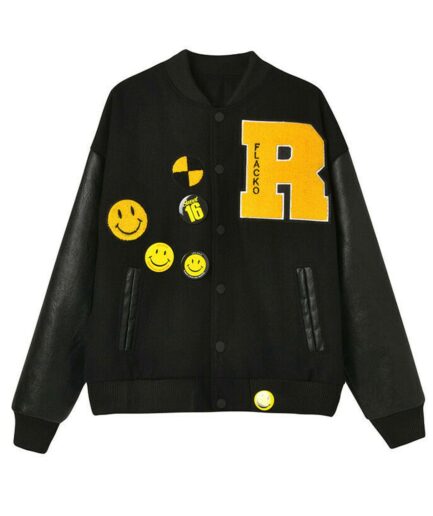 Testing Awge Flacko ASAP Rocky Varsity Jacket – Black Testing Awge Flacko ASAP Rocky Varsity Jacket – Black