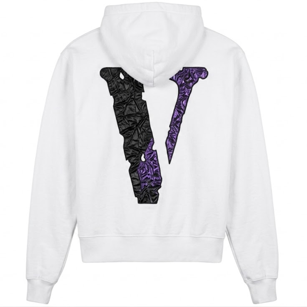 Juice Wrld x Vlone Moty Hoodie – White Juice Wrld x Vlone Moty Hoodie – White
