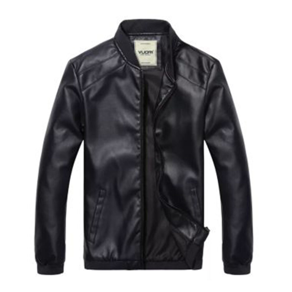 VLONE Logo Black Leather Jacket VLONE Logo Black Leather Jacket