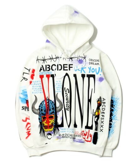 Vlone Graffiti Hip Hop Pullover Hoodie Vlone Graffiti Hip Hop Pullover Hoodie