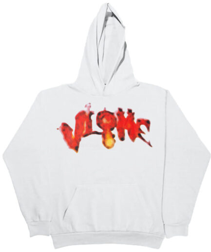Vlone Halloween Flaming Pumpkin Hoodie – White Vlone Halloween Flaming Pumpkin Hoodie – White