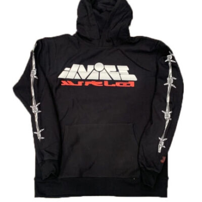 Vlone x Juice Wrld Splatter Black Hoodie