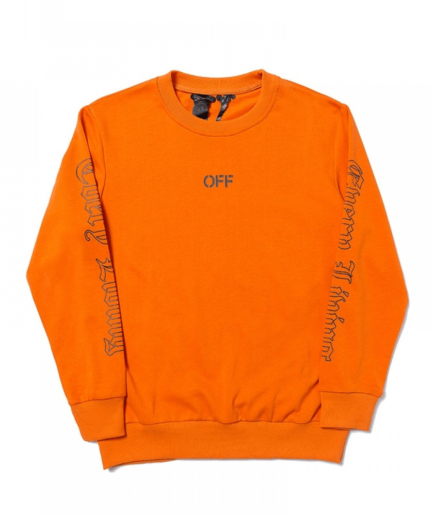 Vlone x OFF-WHITE Sweatshirt – Orange Vlone x OFF-WHITE Sweatshirt – Orange