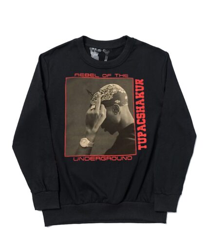 Vlone x Tupac Rebel Of The Underground Sweatshirt – Black Vlone x Tupac Rebel Of The Underground Sweatshirt – Black