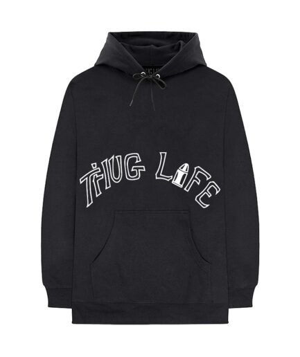 Vlone x Tupac Thug Life Tattoo Black Hoodie Vlone x Tupac Thug Life Tattoo Black Hoodie