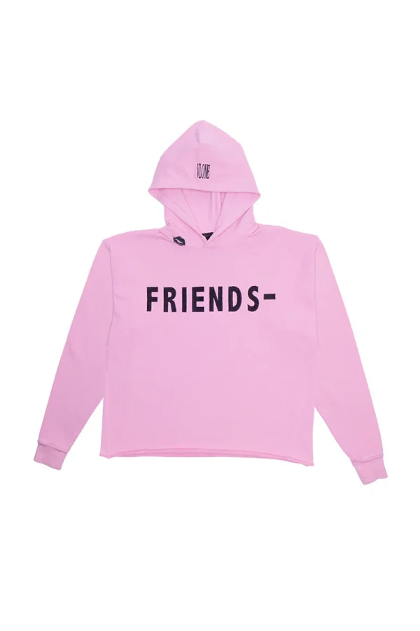 BLACK LIPSTICK FRIENDS- EMBROIDERED HOODIE (Pink) BLACK LIPSTICK FRIENDS- EMBROIDERED HOODIE (Pink)