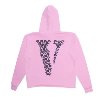 BLACK LIPSTICK FRIENDS- EMBROIDERED HOODIE (Pink)