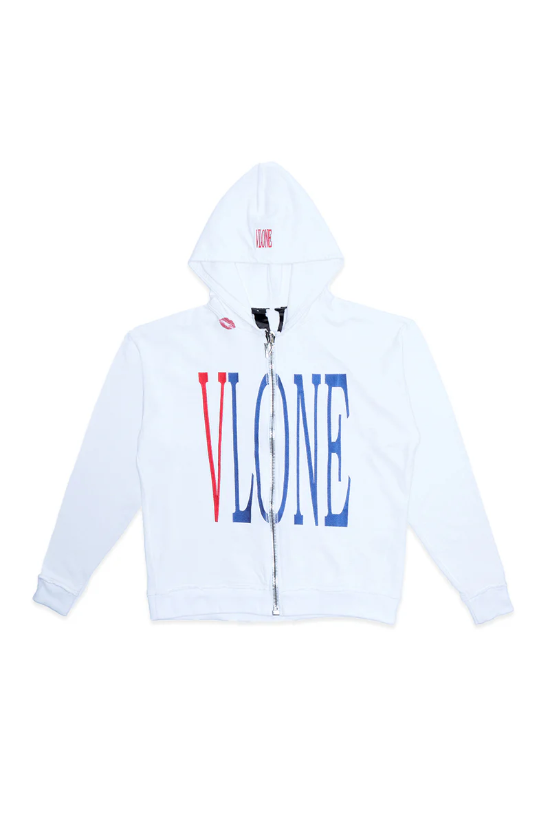 RED LIPSTICK OG EMBROIDERED ZIP-UP HOODIE RED LIPSTICK OG EMBROIDERED ZIP-UP HOODIE