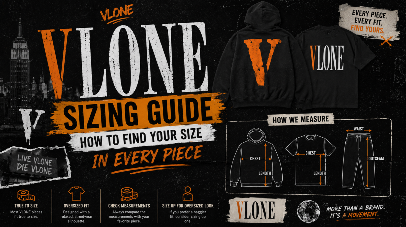 Vlone Sizing Guide — How to Find Your Size in Every Piece