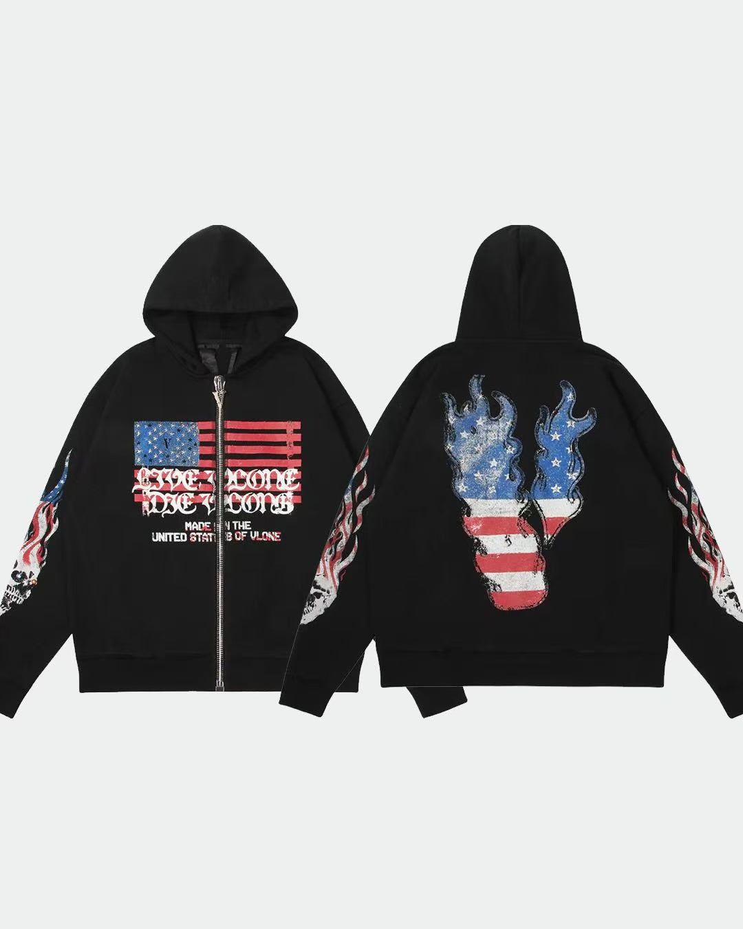 VLONE FLAG Zip Up Hoodie VLONE FLAG Zip Up Hoodie