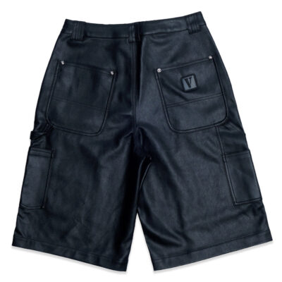 TAR WAXED DENIM SHORTS (Black)
