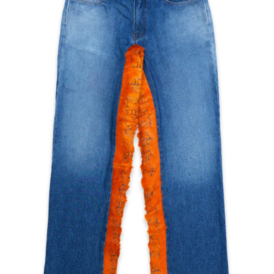 VLONE LVDV DENIM & LEATHER JEANS