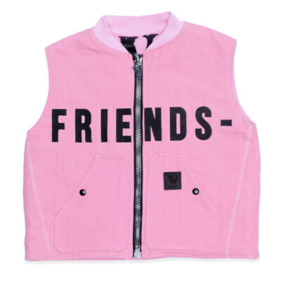 KISSING PINK VEST CROP-TOP