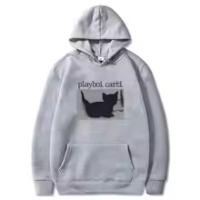 Playboi Carti Gray Cat Hoodie