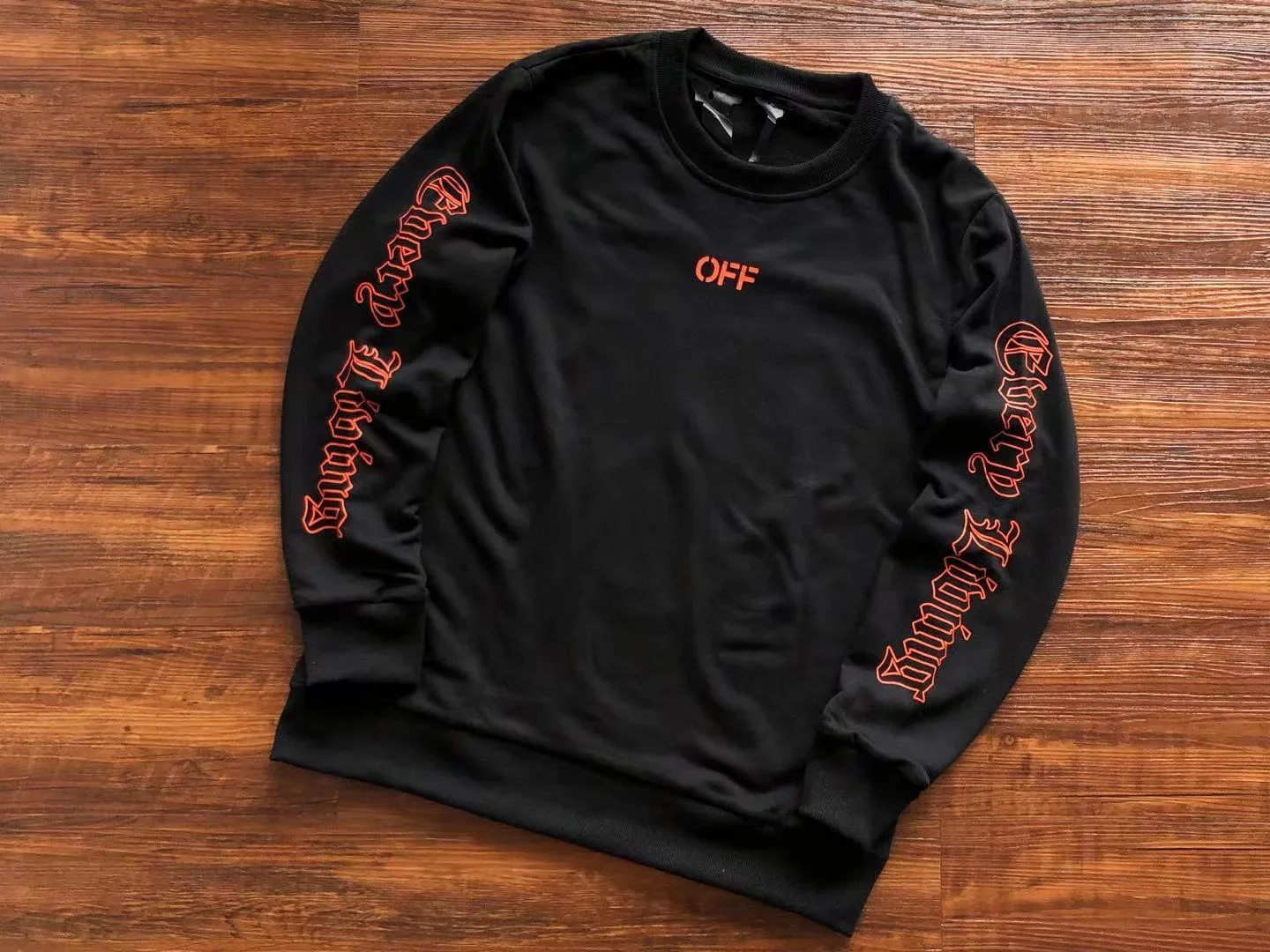 Vlone X Off White Black Sweatshirt Vlone X Off White Black Sweatshirt