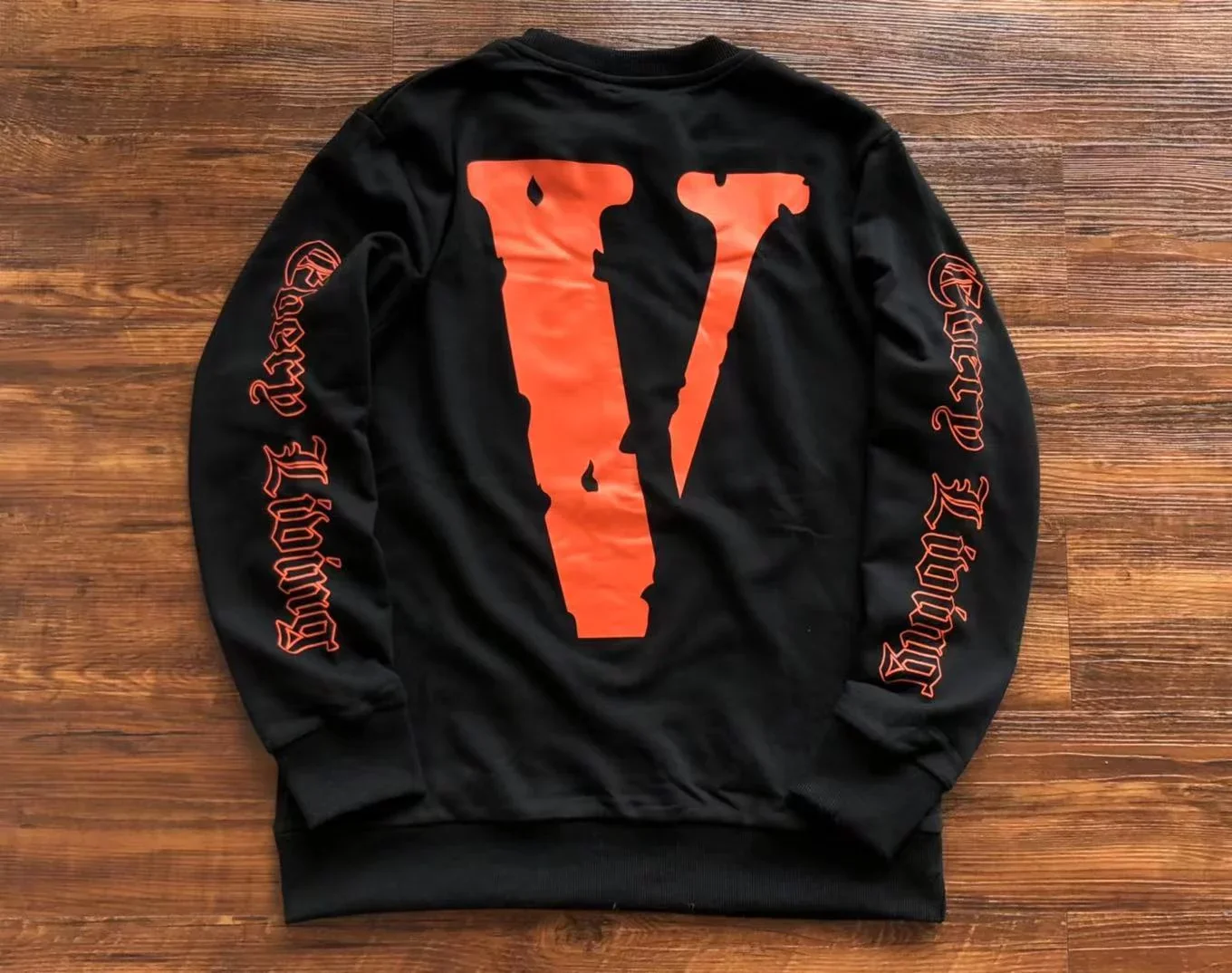 Vlone X Off White Black Sweatshirt Vlone X Off White Black Sweatshirt